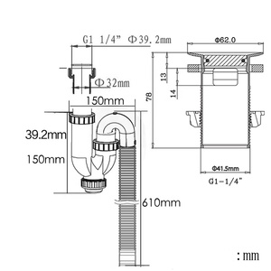 <span class=keywords><strong>TALEA</strong></span> 1 1/4 "bassin de lavage kit de déchets bassin de vidange siphon kit de plomberie évier drain bassin de lavage accessoire sortie flexible - Product Image 4