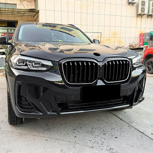 กระจังหน้า BMW X3 G01 X4 G02 LCI ปี 2022 2024 แบบมีไฟ LED สีดำ พร้อมไฟตกแต่งกันชนหน้า - Product Image 3