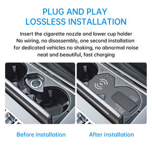 CARSOUL Audi A6L/A7L 2019-2025 <span class=keywords><strong>Chargeur</strong></span> magnétique sans fil 15W MAX Charge rapide 12-24V Allume-cigare Modification Dock Lossless - Product Image 6