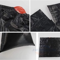 Sacs poubelle noirs en PE de 13 gallons, robustes, avec cordon de serrage, résistants aux fuites, pour la cuisine, la salle de bain, le bureau