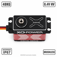 Servomoteur RC 48KG, engrenage en acier inoxydable, boîtier en aluminium CNC, servomoteur numérique sans balais, étanche IP67, 8.4V, 77g, XQ-POWER XQ-BLS8145D
