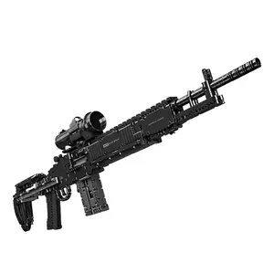 Kalıp kral 14026 teknik MK14 savaş tüfeği oyuncak silahlar modeli askeri silah tuğla oyuncak seti yapı taşı tabancası çocuklar için hediyeler