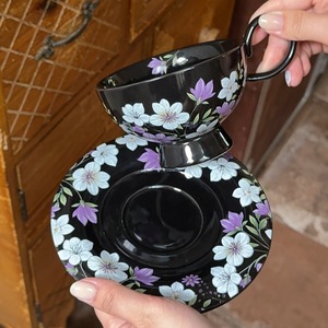 Juego de Taza y Plato de Cerámica para Café con Tallo, Estilo Floral de Lujo Ligero, Creativo y Exquisito, para Té de la Tarde, Venta al por Mayor - Product Image 3