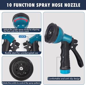 Oferta Especial: Conectores de Latón Sólido 3/4, Ligeros, Antiabrasión, Manguera de Jardín Retráctil y Expandible con Mango Telescópico y 10 Patrones - Product Image 5