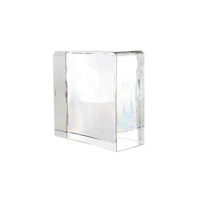 Bloc de brique en verre massif de couleur fauve cloison murale multicolore blocs de verre de construction résistants briques brique de verre carrée Offre Spéciale