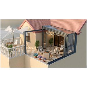 Invernadero de Cristal Contemporáneo en Oferta, Villa con Jardín, Patio Exterior, Solárium, Cuatro Estaciones, Resistente a la Lluvia - Product Image 1