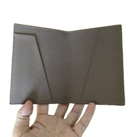 Porte-passeport en similicuir kaki avec logo vierge, porte-documents de voyage en cuir PU de qualité supérieure, idéal comme article promotionnel