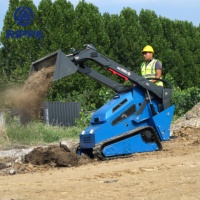 NOUVEAU Chargeur frontal sur chenilles diesel chinois Skidsteer Mini chargeuse compacte homologuée CE