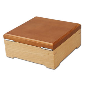 Wooden Jewelry Box with <b>Mirror</b> Lid <b>Rectangle</b> Shape Simple Style for Jewellery Storage - Product Image 6