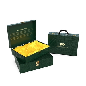 Special Paper Bags Large Outlet Box Travelling Case PU Leather Jewelry Watch Alligator Suitcase With Handle