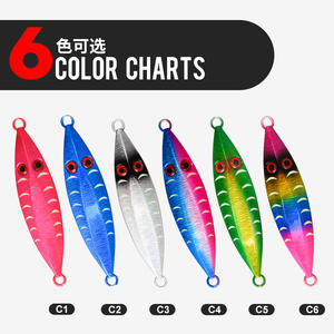 TEASER J152 120g Ocean Fire Slow Jigging Lumineux Squid 3D Eyes Metal Jig Glow in the Dark Fishing Jigs - Product Image 2
