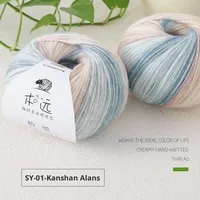 Alternative DIY Tricotage Crochet Châle Seven Star Blanket Sweater Scarf Handmade Ten Cloud Gradient Cotton Spray Wool Filament