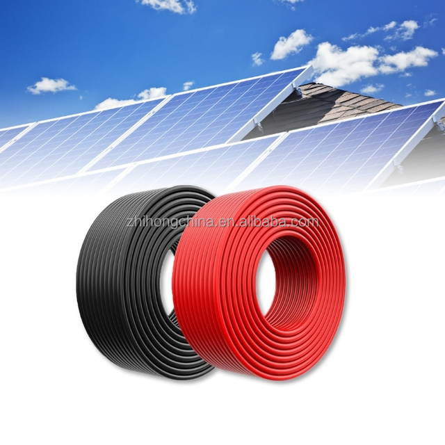 For for Industrial Copper PVC 10 AWG 6mm2 DC Solar Cable for Solar Panel System 1500V