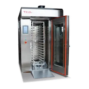 Digitale Controle Verdikte Roestvrij Fabrikanten 32 Trays Gas Roterende Oven Roterende Rek Oven Voor Het Maken Van Brood