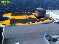 GREEN Plate-forme de sécurité aquatique légère, portable et durable, quai de sauvetage gonflable personnalisé pour bateau