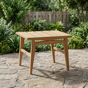 Table de salle à manger d'extérieur carrée en teck massif - Design moderne, durable, écologique et résistant à l'eau pour jardin, patio et usage intensif - Product Image 3