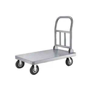 90*60cm Heavy Duty Steel Hand Carts Trolleys 500kg Industrial Foldable Transportation