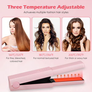 Lisseur de cheveux professionnel rechargeable à ions négatifs LED sans fil, mini fer plat pour toutes les coiffures, 11 modes de température, chauffe rapide en 15 secondes - Product Image 5
