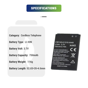 Bateria de Repuesto para <span class=keywords><strong>Siemens</strong></span> Gigaset SL78H SL400 SL450 SL610H SL780 SL785 SL788 SL4, Batería de Repuesto de 1, 2, 1, 2, 1, 2, 1, 2, 1, 2 - Product Image 3