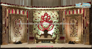 Escenario de recepción con temática de Boda Judía, escenario de boda con temática árabe, elegante, blanco - Product Image 5