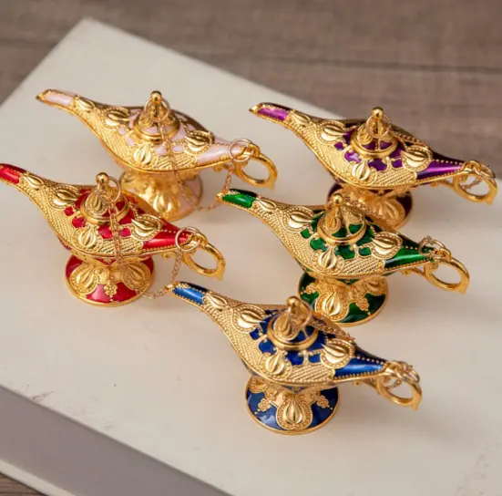 Aladdin lamba yaratıcı retro ev metal süslemeleri noel doğum günü hediyeleri süslemeleri