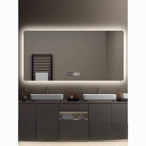 <span class=keywords><strong>Espejo</strong></span> inteligente para baño, <span class=keywords><strong>espejo</strong></span> para inodoro, pantalla táctil, luz LED, <span class=keywords><strong>maquillaje</strong></span> luminoso, antivaho, colgante de pared, <span class=keywords><strong>espejo</strong></span> de baño, cosmético plateado - Product Image 1