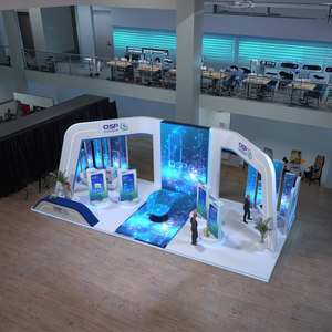 Cabina plegable portátil de madera reciclada personalizada, exhibición interior exclusiva para exposiciones, diseño de cabina gratis - Product Image 3