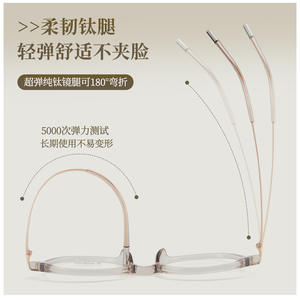 กรอบแว่นตาทรงวงรีอินเทรนด์ 7341 ไทเทเนียมไอพีน้ำหนักเบาแบบเต็มกรอบ เลนส์เรซินสำหรับทุกเพศ ต้นกำเนิดจากตานหยาง - Product Image 5