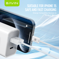 BAVIN grosir istimewa CB325 pd 12w 18w micro tipe c usb c pengisian cepat android charger data kabel usb