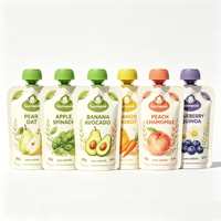Pochette souple réutilisable pour fruits pour bébé, qualité alimentaire, avec bec verseur, pour liquides et boissons