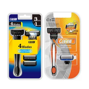 KL-S405LO kaili conjunto de lâminas para barbear, 4 lâminas para sistema masculino, lâmina de barbear