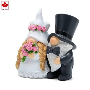 Handmade Resin Couple Gnomes Ornaments Wedding Celebration Gnomes Figurines Decor