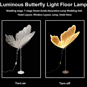 Décoration d'Événements de Mariage Grande Lumière Papillon LED pour Allée Papillon Géant Lumineux Suspendu Support Centre de Table de Mariage - Product Image 4