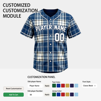 Camiseta de Béisbol Personalizada con Diseño Escocés, Nombre y Número del Equipo, para Fanáticos del Béisbol, Estilo Casual