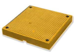 रोडसुरक्षित 500x500x75 मिमी पीले और काले टिकाऊ रबर रेड्यूसर रैंप ड्राइववे, बिक्री गति बंप के लिए भारी - Product Image 3