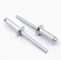 Remache ciego avellanado de extremo abierto (aluminio) Grado 10, zincado para montaje de muebles y gabinetes de chapa metálica