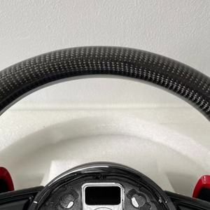 Volante de Fibra de Carbono Personalizado para <span class=keywords><strong>Audi</strong></span> A3 A4 A5 A6L A8 Q3 Q4 Q5 Q5 Q7 Q8 TT B9, Volante de Cuero de Ante - Product Image 6