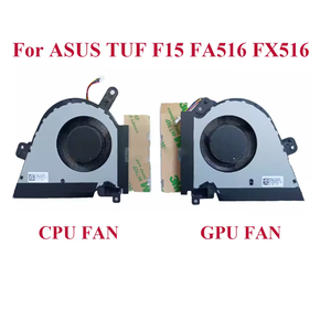 Nuevos ventiladores de refrigeración para portátiles de 12V para <span class=keywords><strong>ASUS</strong></span> <span class=keywords><strong>TUF</strong></span> <span class=keywords><strong>F15</strong></span> FA516 FX516 FX516P FX516PE PM CPU VGA, ventilador de tarjeta gráfica 13NR0760P01011 02011 - Product Image 1
