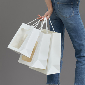 Bolsas de Regalo Portátiles con Ventana Transparente, de Papel, Reciclables, Personalizables, para Regalos Florales, Velas para Bodas y Fiestas - Product Image 6