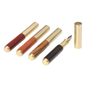 Pluma Estilográfica de Madera de Arce y Nogal, Regalo de Lujo con Detalles en Oro Rosa, Pluma de Escritura Exclusiva de Madera de Tigre Roja con Plumilla F/M/N - Product Image 1