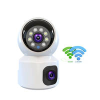 Caméra de sécurité intérieure PTZ V380 à double objectif 4MP HD Wi-Fi Vision Nocturne Couleur Alarme Push Prix Caméra CCTV Domestique
