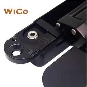 3D Adjustable Concealed Door Hinge With Zinc Alloy 180 Opening Angle For Heavy Duty Wooden Flush Door Hidden Hardware Accessory