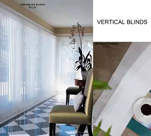 Motorized Vertical Hanas Curtains Fabric Blinds Vertical Sheer Blind Shades