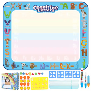 Lienzo de acuarela para niños, bloc de dibujo y pintura con letras para reconocerlas, tablero de escritura educativo e intelectual - Product Image 1
