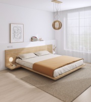 Cama de TATAMI japonés, diseño de madera, cama baja, muebles de dormitorio, diseño completo, cama doble para familia