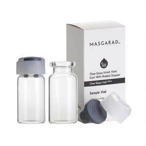 ขวดแก้วใสขนาด 10 มล. พร้อมจุกยางสำหรับเก็บตัวอย่างผลิตภัณฑ์ดูแลผิว - Product Image 2