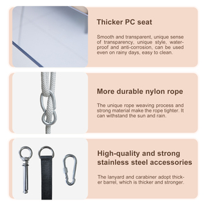 Ropecube調節可能なツリー & ポーチスイングシート,ヘビーデューティPC屋外スイング子供 & 大人用,耐候性,簡単セットアップ - Product Image 4