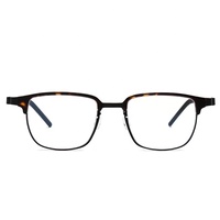 Lunettes de vue unisexes sans vis en titane, monture pleine, anti-lumière bleue, style rétro, grandes, anti-lumière bleue, pour la lecture, tendance, modèle Diamant 9835