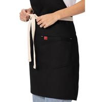 Duolai Fabriek Op Maat Print Logo Ontwerp Katoen Polyester Zwart Koken Eten Man Vrouwen Slabbetje Chef Keuken Schort