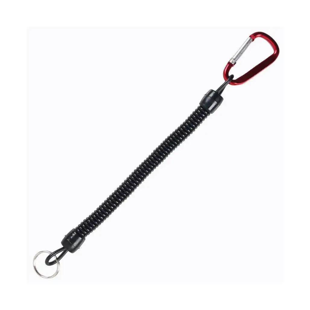 Tactical Retractable Plastic Spring Elastic Key Chain Rope Security Gear Tool For Airsoft Outdoor Hiking Camping Anti-Lost Phone